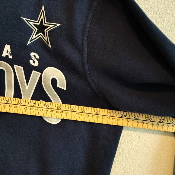 Dallas Cowboys Men Large Blue Gray Band Zip Front Hoodie Jacket NFL GameDay Star - Picture 6 of 8